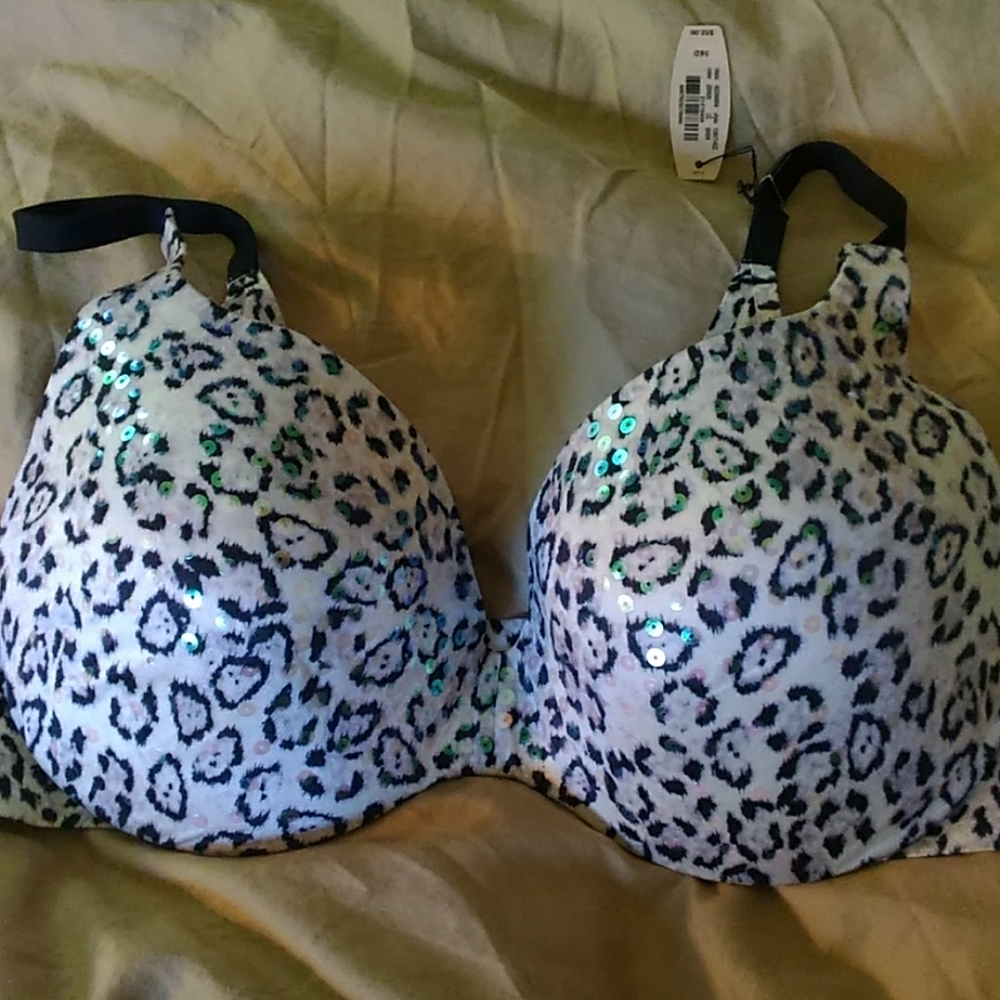 Victoria's Secret leopard sequin bra